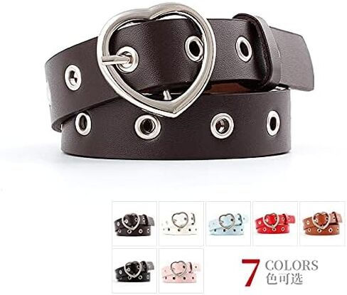 Women Grommet Belt Rock Jeans Belts for Men Leather Punk Belt in Saudi Arabia