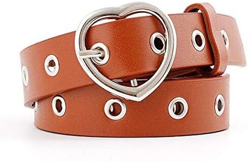 Women Grommet Belt Rock Jeans Belts for Men Leather Punk Belt in Saudi Arabia