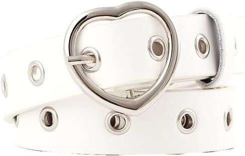 Women Grommet Belt Rock Jeans Belts for Men Leather Punk Belt in Saudi Arabia