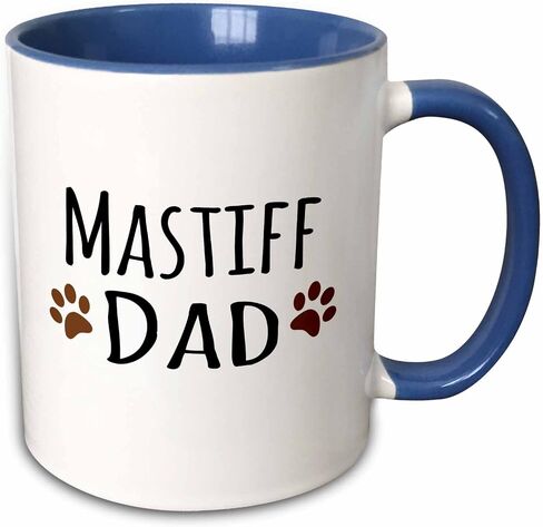 3dRose Mastiff Dog Dad Mug, 11 oz, Brown in Saudi Arabia