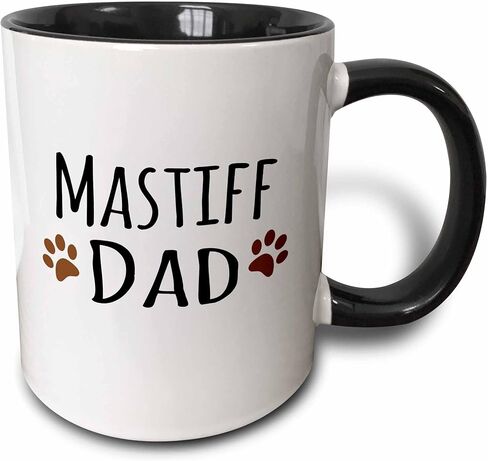 3dRose Mastiff Dog Dad Mug, 11 oz, Brown in Kuwait