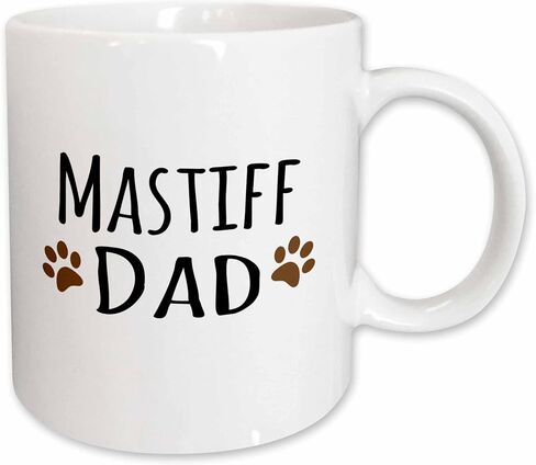 3dRose Mastiff Dog Dad Mug, 11 oz, Brown in Saudi Arabia