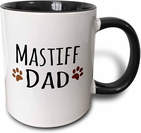 3dRose Mastiff Dog Dad Mug, 11 oz, Brown in Kuwait
