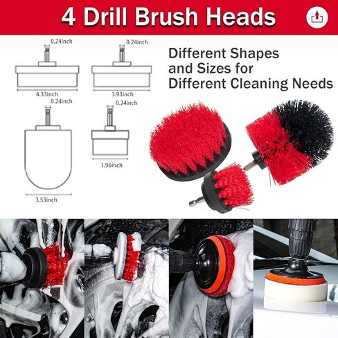 مجموعة فرش تفصيل السيارة 12 قطعة، طقم تفصيل السيارة، طقم أدوات تنظيف السيارة، مجموعة فرش الحفر لتفصيل السيارة، طقم وسادات إسفنجة لتلميع السيارة، طقم أدوات تنظيف السيارة للداخلية والخارجية والعجلات والإطارات in Kuwait