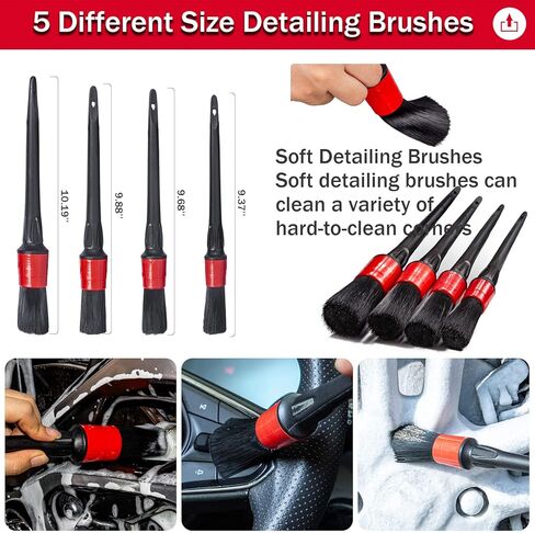 مجموعة فرش تفصيل السيارة 12 قطعة، طقم تفصيل السيارة، طقم أدوات تنظيف السيارة، مجموعة فرش الحفر لتفصيل السيارة، طقم وسادات إسفنجة لتلميع السيارة، طقم أدوات تنظيف السيارة للداخلية والخارجية والعجلات والإطارات in Kuwait