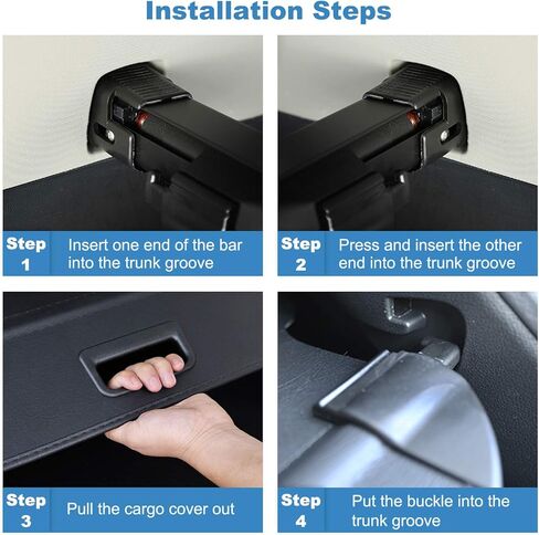 ECCPP Rear Cargo Cover Security Shade Retractable Shield 2002-2006 Fit for Honda CR-V 2.4L in Saudi Arabia