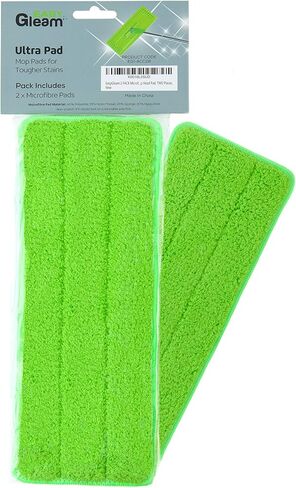 Easy Gleam Ultra PAD. Textured, Non-Scratch Microfiber mop pad. Removes Stubborn Dirt, Suitable for All Floor Types. Washable and Reusable Microfibre Refill pad. 2 Pack. in Saudi Arabia