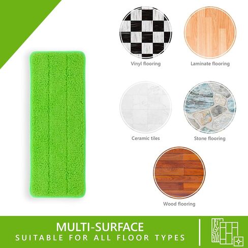 Easy Gleam Ultra PAD. Textured, Non-Scratch Microfiber mop pad. Removes Stubborn Dirt, Suitable for All Floor Types. Washable and Reusable Microfibre Refill pad. 2 Pack. in Saudi Arabia