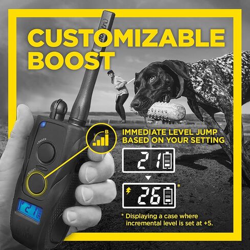 Dogtra 1900s Black Edition مع Boost & Lock - طوق النباح للكلاب الكبيرة، طوق تدريب الكلاب بمدى ميل واحد مع جهاز تحكم عن بعد، طوق صدمات مقاوم للماء بدرجة IPX9K، قابل لإعادة الشحن مع الكهرباء الساكنة والاهتزاز in Kuwait