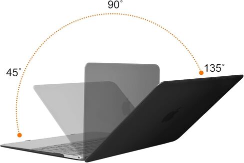 MOSISO Compatible with MacBook 12 inch Case with Retina Display (Model: A1534, Release 2017 2016 2015), Plastic Hard Shell Case & Keyboard Cover Skin, Black in Saudi Arabia