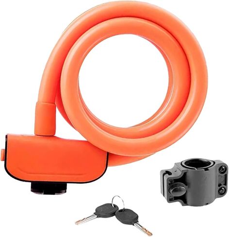 Bicycle Lock Heavy Duty Bike Cable Lock Portable Lock Coil Cable for Bike Electric Bike Strollers in Kuwait