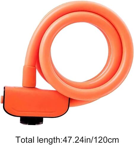 Bicycle Lock Heavy Duty Bike Cable Lock Portable Lock Coil Cable for Bike Electric Bike Strollers in Kuwait
