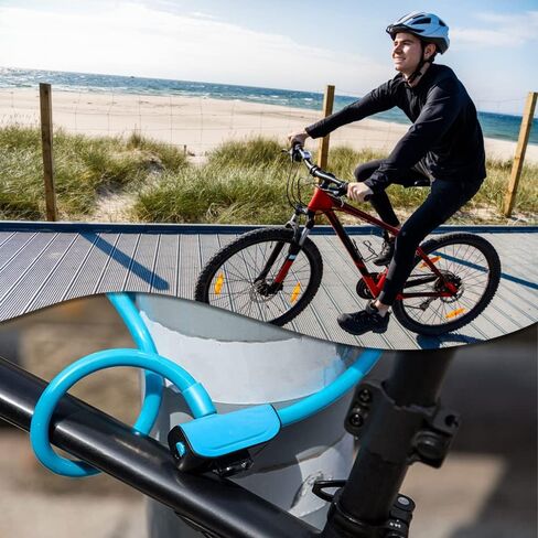 Bicycle Lock Heavy Duty Bike Cable Lock Portable Lock Coil Cable for Bike Electric Bike Strollers in Kuwait