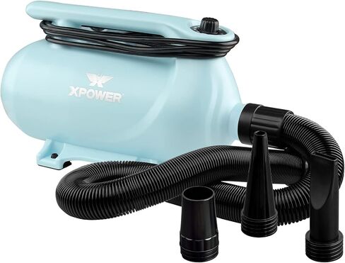 XPOWER B-123 Pet Dryer - Adjustable Speed and Temperature Control Dog Blow Dryer, Pet Hair Dryer with 3 Nozzle (Mint Green) in Kuwait