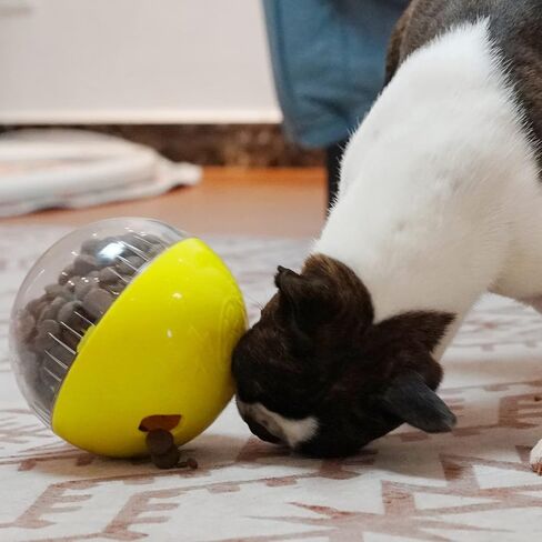 Dog Treat Ball, Adjustable Dispensing Interactive Toys, Squeaky Puppy Puzzle Toy for Boredom Slow Feeder (Blue) in Kuwait