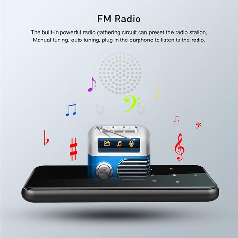 مشغل MP3 سعة 72 جيجابايت مع بلوتوث 5.2، ومشغل موسيقى مع مكبر صوت مدمج بشاشة 2.4 بوصة، وراديو FM، ومسجل صوت، وصوت HiFi، ووظيفة الكتاب الإلكتروني، وسماعات الأذن متضمنة in Kuwait