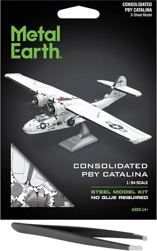مجموعة نماذج معدنية ثلاثية الأبعاد من Fascinations Metal Earth Consolidated PBY Catalina مع ملاقط in Saudi Arabia