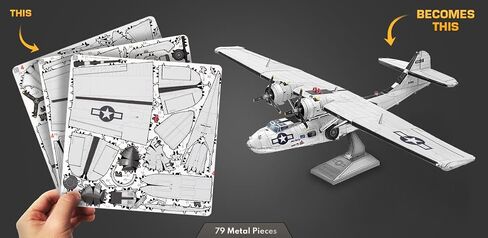 مجموعة نماذج معدنية ثلاثية الأبعاد من Fascinations Metal Earth Consolidated PBY Catalina مع ملاقط in Saudi Arabia