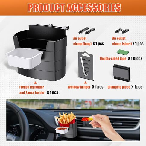 حامل صلصة السيارة تنفيس تراجع كليب حامل صلصة للسيارة الفرنسية فراي حامل حامل الكاتشب للسيارة تنفيس صلصة تراجع صندوق توابل in Kuwait