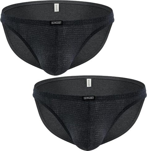 IKINGSKY Men's Big Pouch Briefs Sexy Bulge Underwear High Stretch Mens Bikini Under Panties in Saudi Arabia