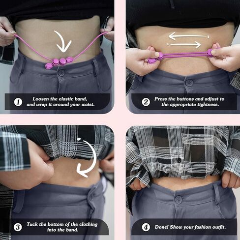 حزام ثني المحاصيل 3 قطع، أداة ثني المحاصيل لتسرب البطن، شريط قابل للتعديل، حزام مرن لثني القميص، سترة قصيرة، ملابس DIY، L in Kuwait