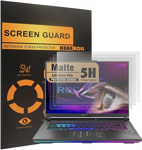 KEANBOLL 3 PCS Anti Glare Matte Screen Protector for 2023 ASUS ROG Strix G16/Zephyrus M16 /Zephyrus G16/TUG A16 16 inch Gaming Laptop, Eye Protection & Anti Fingerprint Screen Filter in Saudi Arabia