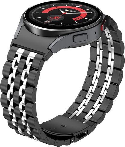 EZMVZKU Galaxy Watch 6 سوار معدني من الفولاذ المقاوم للصدأ، حزام بدون فجوة لساعة سامسونج جالاكسي 6 5 4 Classic 40 42 43 44 45 46 47 ملم in Kuwait