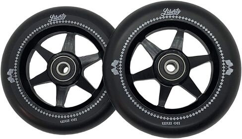 Liberty Pro Scooters - 110mm Sixstar Pro Freestyle Scooter Wheels (Pair) (Neo Chrome - Oil Slick) in Saudi Arabia