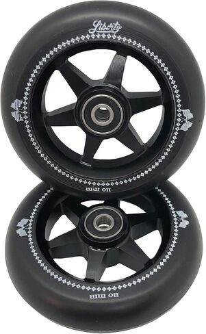 Liberty Pro Scooters - 110mm Sixstar Pro Freestyle Scooter Wheels (Pair) (Neo Chrome - Oil Slick) in Saudi Arabia