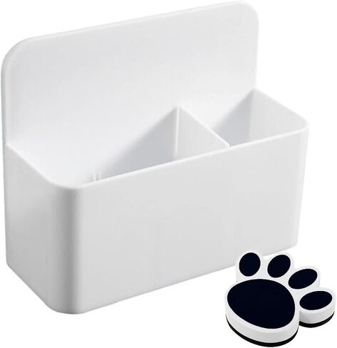 Magnetic Dry Erase Marker Holder, Black Magnetic Marker Holder for Whiteboard with Magnetic Paw Shaped Eraser, Magnetic Marker Holder for Fridge 2 Pack in Saudi Arabia