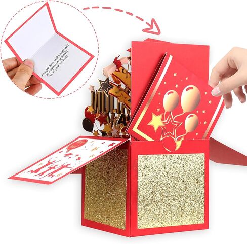 بطاقة التخرج المنبثقة من POPGIFTU، 2024 تخرج سعيد، بطاقة تهنئة تهنئة زرقاء ثلاثية الأبعاد مع مظروف للمدرسة الثانوية والكلية تهنئة بطاقة هدية شخصية له صديقها ابنها (أزرق) in Kuwait