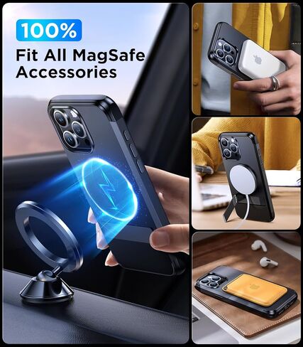 حافظة VICSEED لهاتف iPhone 15 Pro مع Magsafe وحامل، تصميم واقٍ لحافظة هاتف iPhone 15 pro in Kuwait