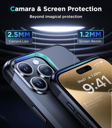 حافظة VICSEED لهاتف iPhone 15 Pro مع Magsafe وحامل، تصميم واقٍ لحافظة هاتف iPhone 15 pro in Kuwait