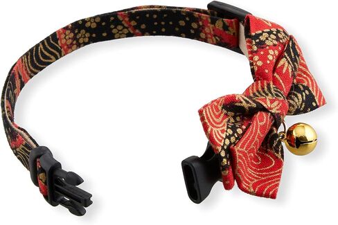 Gilded Gold Bow Tie Cat Collar (Red) in Saudi Arabia