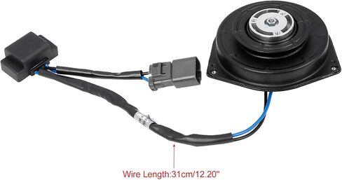 X AUTOHAUX 38616-PWA-J01 38616-R40-A01 A/C Condenser Radiator Cooling Fan Motor for Honda Fit 2007-2008 in Saudi Arabia