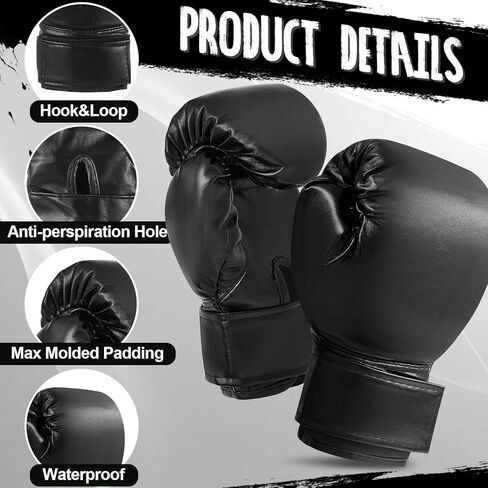 2 Pair Boxing Gloves for Kids Kickboxing Gloves Boxing Training Gloves Heavy Punching Bag Sparring Gloves for Muay Thai MMA Boxing Teaching, Gift for Age 3-18 Years in Kuwait