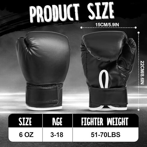 2 Pair Boxing Gloves for Kids Kickboxing Gloves Boxing Training Gloves Heavy Punching Bag Sparring Gloves for Muay Thai MMA Boxing Teaching, Gift for Age 3-18 Years in Kuwait