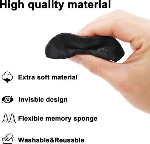 Shoe Filler Inserts 2 Pairs Shoes Cushion Fillers for Loose Shoes Foam Toe Filler to Make Big Shoes Fit Half-Size Insoles Adjust Shoe for High Heels Dress Shoes Boots with Tape (Large-Rounded,Black) in Saudi Arabia
