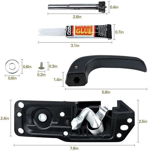 Lelecar 20833606 مقبض الباب الداخلي الجانبي للسائق لسيارة Chevy Silverado/GMC Sierra 1500 2500 3500 2007-2013 Tahoe/Yukon 2007-2014 Escalade 2007-2011 يستبدل 20871488 80374 in Saudi Arabia