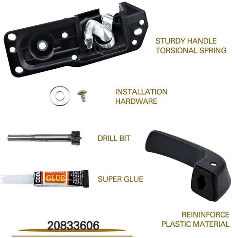 Lelecar 20833606 مقبض الباب الداخلي الجانبي للسائق لسيارة Chevy Silverado/GMC Sierra 1500 2500 3500 2007-2013 Tahoe/Yukon 2007-2014 Escalade 2007-2011 يستبدل 20871488 80374 in Saudi Arabia