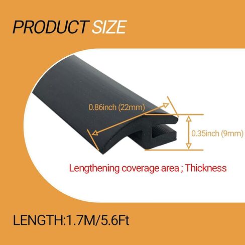 Car Front Windshield Rubber Seal Strip, Windshield Weather Stripping, Molding Trim Strips for Most Cars Trucks RV SUVs, 1.7M, Black in Saudi Arabia