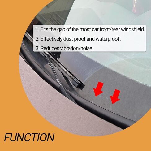 Car Front Windshield Rubber Seal Strip, Windshield Weather Stripping, Molding Trim Strips for Most Cars Trucks RV SUVs, 1.7M, Black in Saudi Arabia