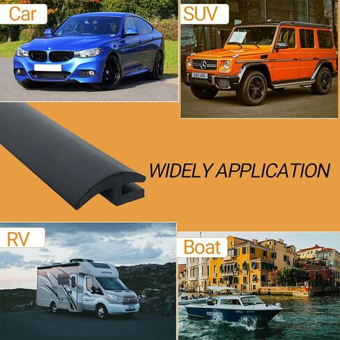 Car Front Windshield Rubber Seal Strip, Windshield Weather Stripping, Molding Trim Strips for Most Cars Trucks RV SUVs, 1.7M, Black in Saudi Arabia