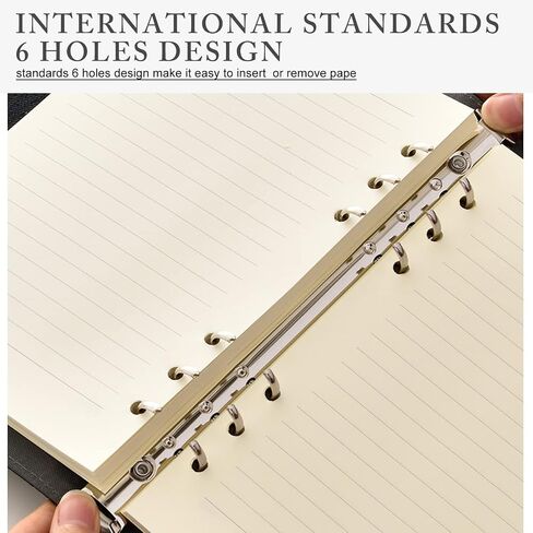 Colorlife A5 Refill Paper 4 Pack Filler Paper 100GSM Thick Refill Lined Paper 6-Hole Filler Inserts Loose Leaf Paper 180 Sheets (360 Pages) Refillable Paper for 6-Ring Binder Journal Notebook in Saudi Arabia