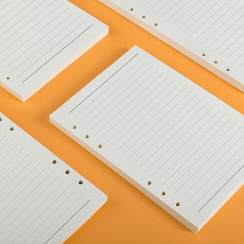 Colorlife A5 Refill Paper 4 Pack Filler Paper 100GSM Thick Refill Lined Paper 6-Hole Filler Inserts Loose Leaf Paper 180 Sheets (360 Pages) Refillable Paper for 6-Ring Binder Journal Notebook in Saudi Arabia