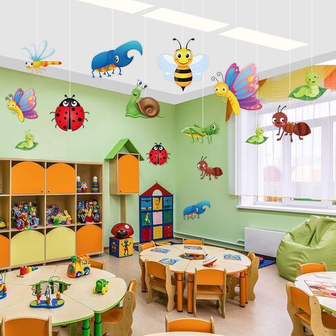 45 Pcs Bugs Bulletin Board Cutouts Insect Bug Mini Accents Card Theme Summer Classroom Decoration Butterfly Bee for Early Childhood Teacher Student School Party Supplies in Saudi Arabia
