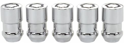 McGard Wheel Lock Nut Set For Jeep Wrangler JK 2018 | 5 Pack | Cone Seat | 1/2-20 | 3/4 &13/16 Dual Hex | 1.46in. Length | Chrome in Kuwait