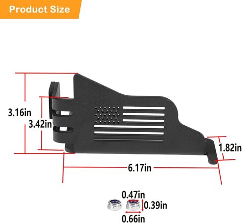 دواسات مسند قدم معدنية للباب الأمامي لمفصلات الباب مناسبة لسيارة Jeep Wrangler JK JKU JL JLU 2007-2022 & Jeep Gladiator JT 2020 2021 2022 دواسة باب مثبتة بمفصلات خارجية بنمط العلم الأمريكي (قطعتان) in Kuwait