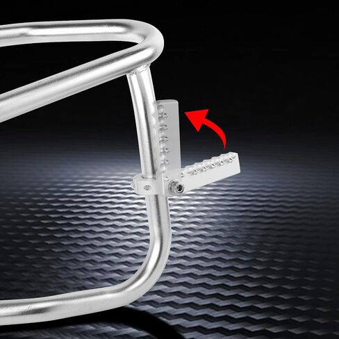 GUAIMI Motorcycle Highway Pegs Adjustable Foot Peg Universal Fit Motorcycle with 22mm 25mm 28mm Engine Guard/Crash Bar for 1990-Newer Harley Sportster Touring Softail Dyna CVO Electra Glide (Silver) in Saudi Arabia