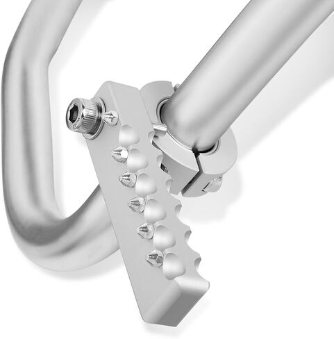 GUAIMI Motorcycle Highway Pegs Adjustable Foot Peg Universal Fit Motorcycle with 22mm 25mm 28mm Engine Guard/Crash Bar for 1990-Newer Harley Sportster Touring Softail Dyna CVO Electra Glide (Silver) in Saudi Arabia